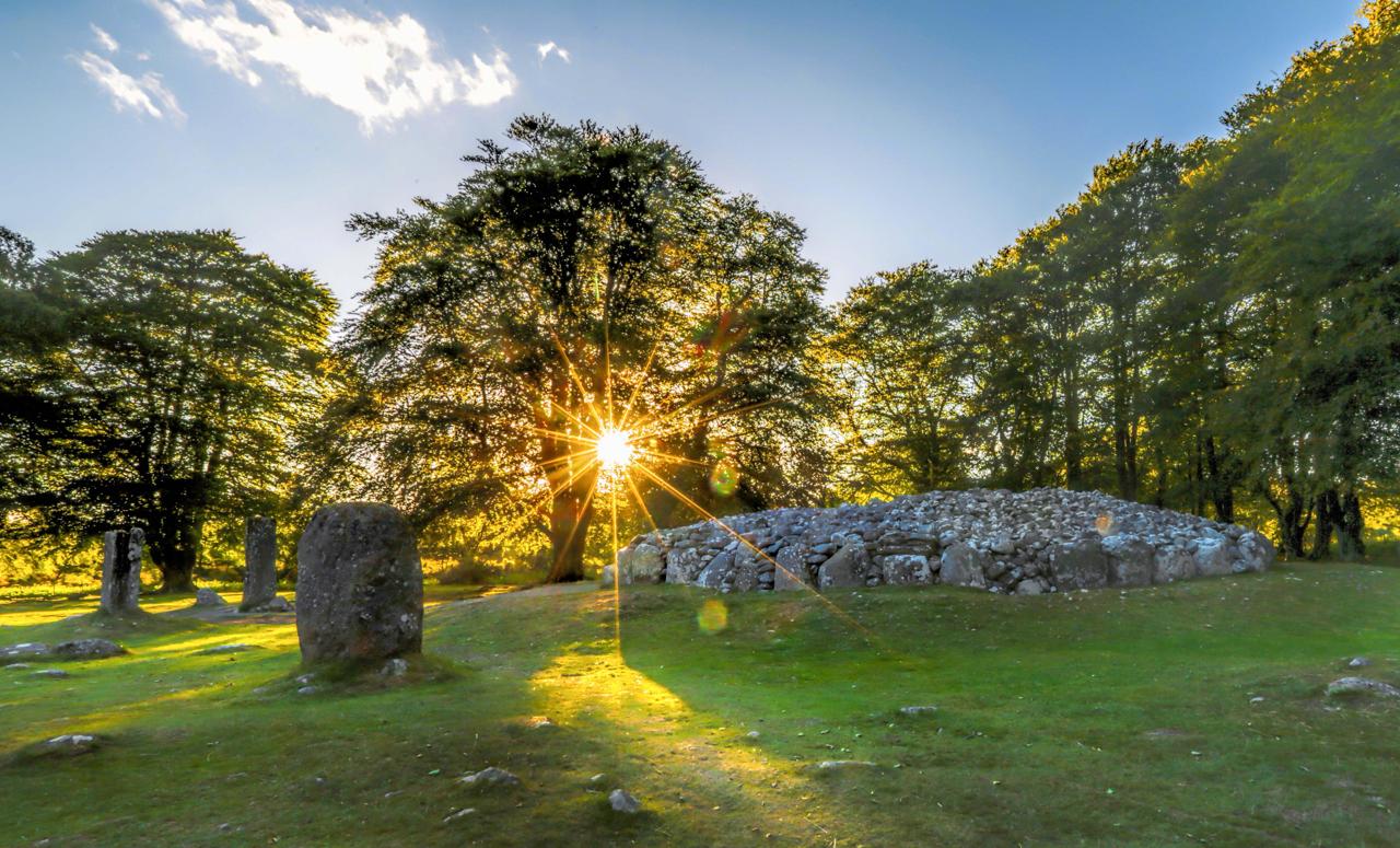 The Clava cairn is a type of Bronze Age circular chamber tomb cairn, named after the group of three cairns at Balnuaran of Clava, to the east of Inverness in Scotland.