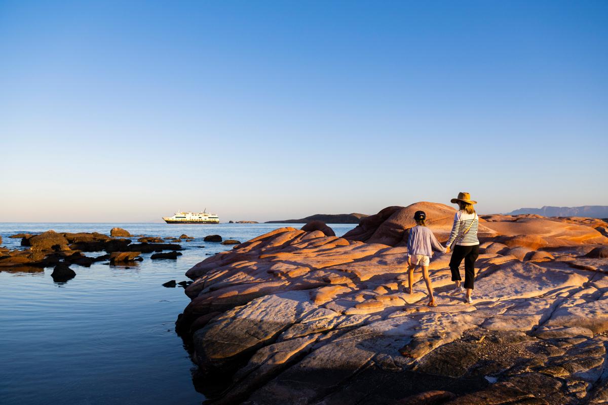 Guests enjoy a day of hiking in Puerto Los Gatos, Baja California Sur, Mexico