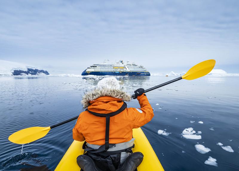 Kayaking at Peter 1 Island, Antarctica