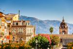 Beautiful details of architecture in the Sicilian town of Taormina, Italy.