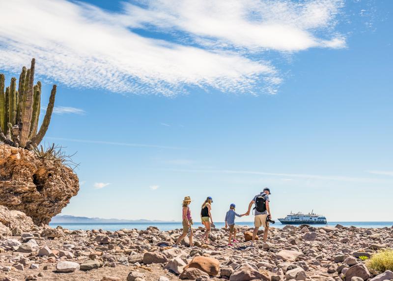 Guests exploring in San Esteban Island, Gulf of California, Mexico