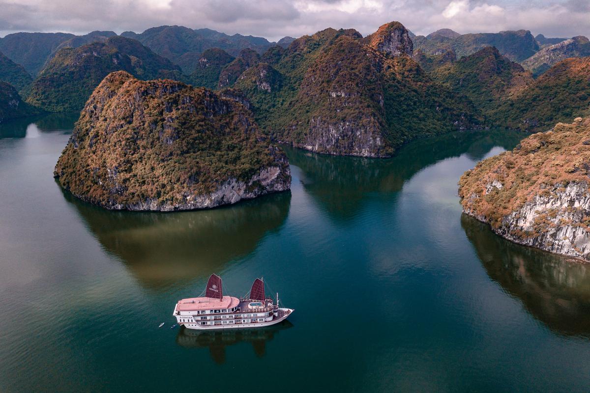 The ship Ginger in Lan Ha Bay, Vietnam