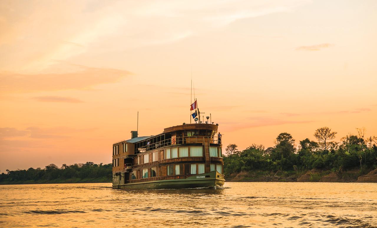 Ship Delfin II in the Amazon