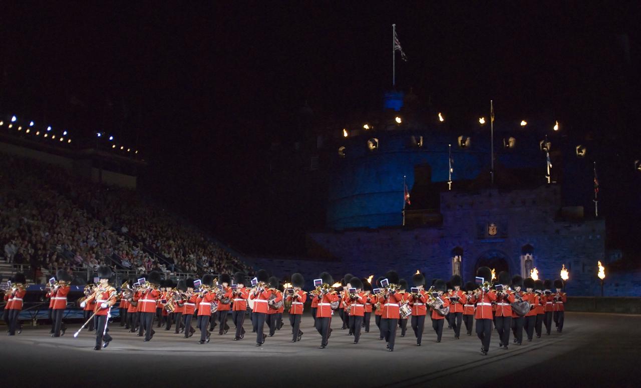 Band of the Scots Guards on parade at Royal Edinburgh Military Tattoo