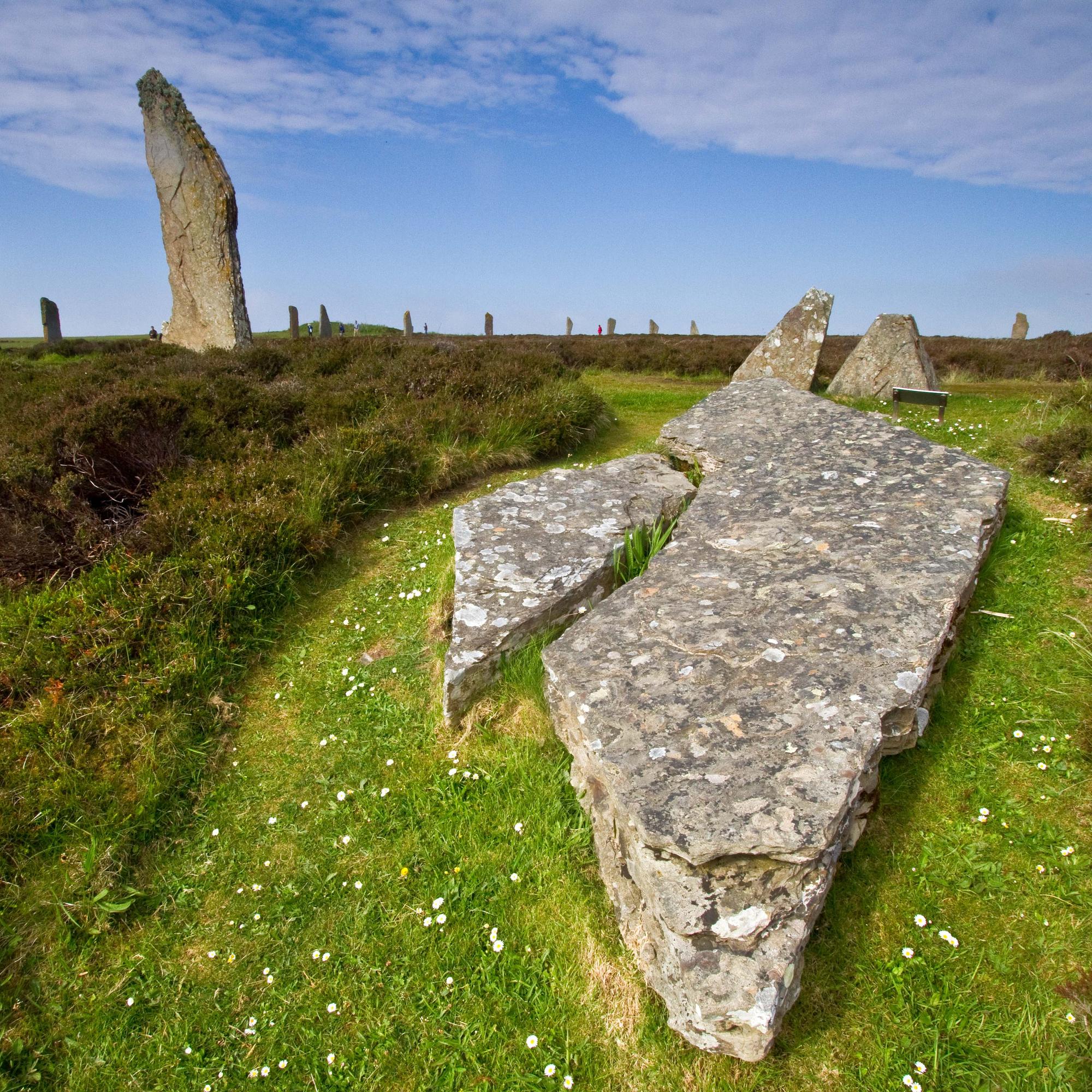 Ring of Brodgar Stone Circle is an ancient stone ring in Orkney Islands, Scotland.