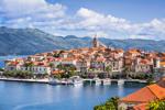 View of Korcula old town, Korcula island, Dalmatian, Croatia